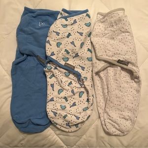 Swaddle Me bundle blue dinosaur